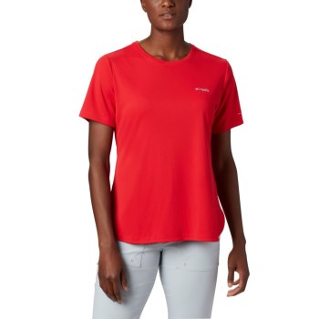 Columbia PFG Zero II Short Sleeve, Camiseta Rojos Para Mujer | 659214-MUT